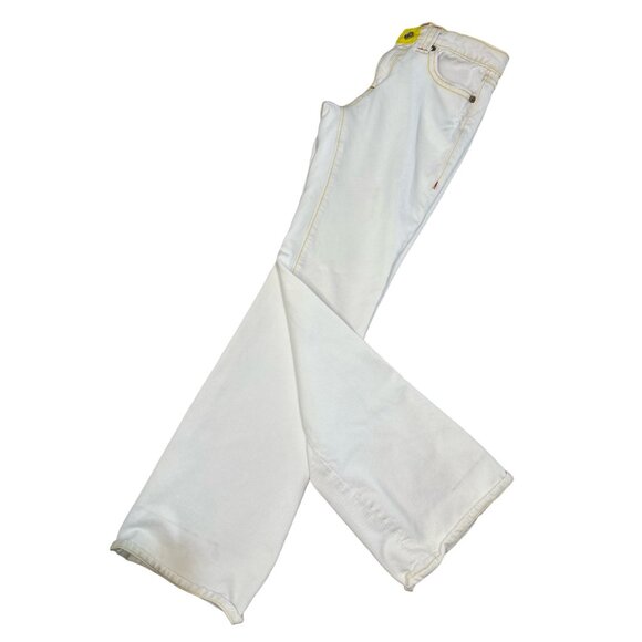 7 For All Mankind Bootcut Flare Jeans Womens 27 Beige Mid rise Western Cowgirl - Picture 4 of 16